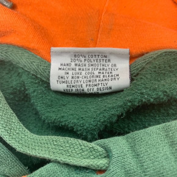 Miami Hurricanes Green Orange Hoodie Sweatshirt Me - Picture 7 of 7